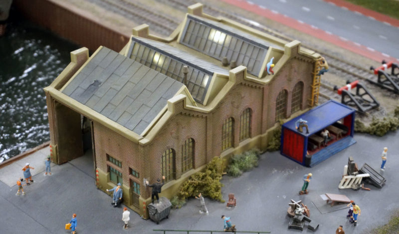 A model building at Miniworld Rotterdam, made with the laser machine. 